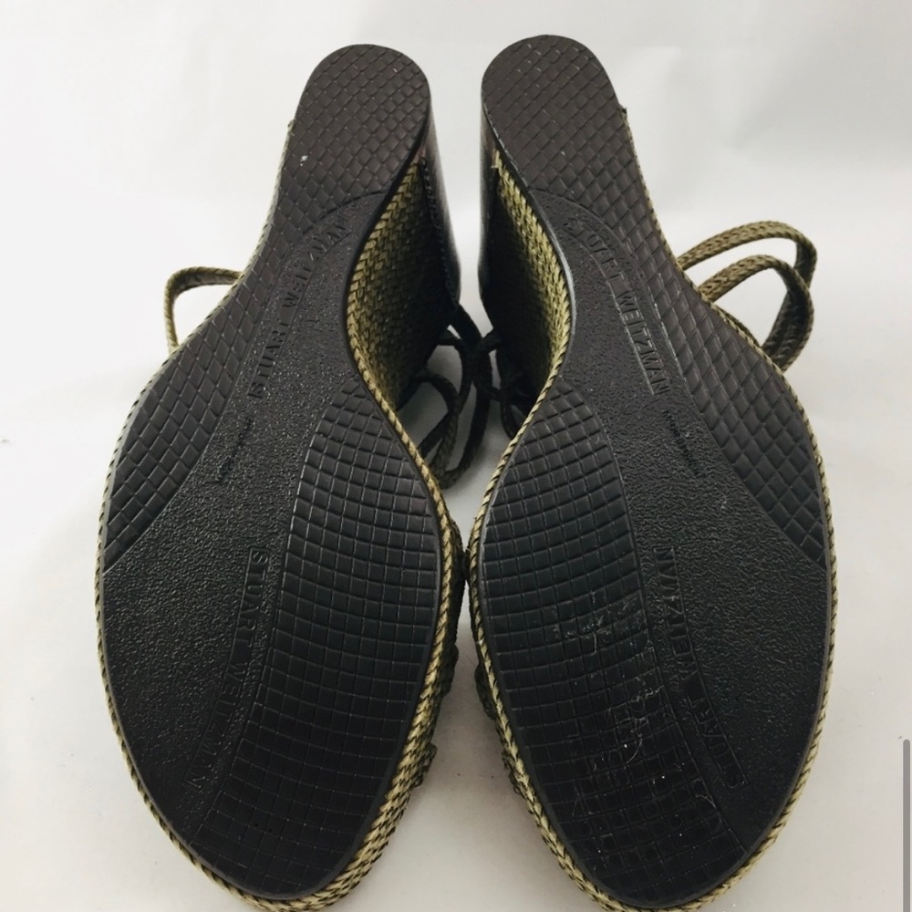 Stuart Weitzman Green Straw Espadrilles - New - Picture 4 of 5
